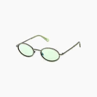 Millenia Sunglasses, Oval, Narrow, Green