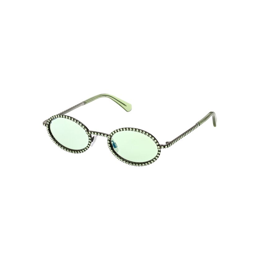 Millenia Sunglasses, Oval, Narrow, Green