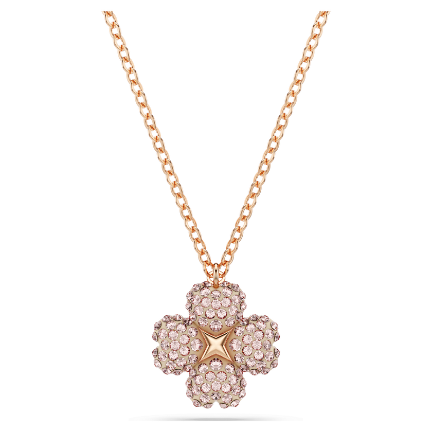 Latisha pendant, Flower, Pink, Rose gold-tone plated | Swarovski UAE