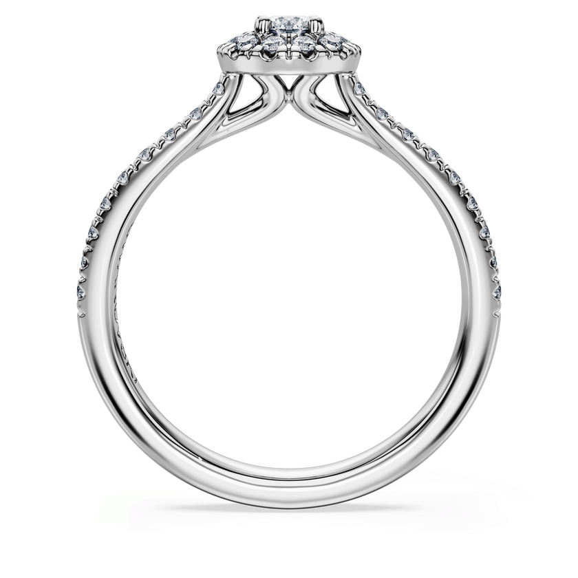 swarovski eternity halo solitaire ring  lab grown diamonds 0 45 ct tw  round shape  sterling silver