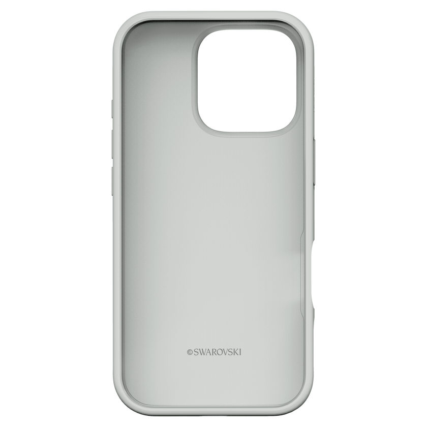 swarovski high smartphone case  iphone  16 pro  silver tone