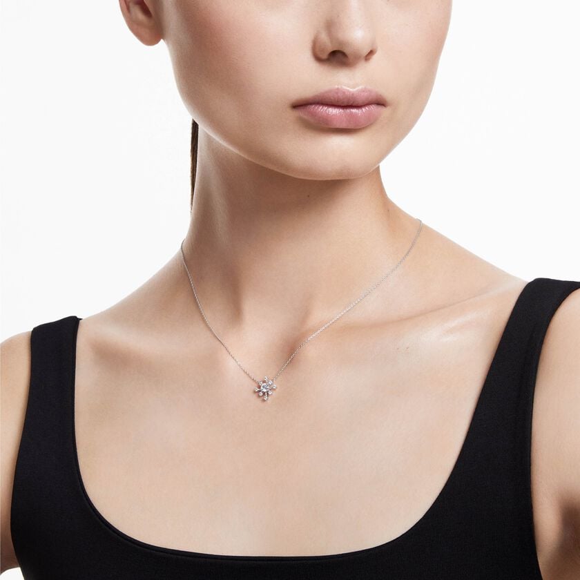 swarovski galaxy pendant  laboratory grown diamonds 0 5 ct tw  18k white gold