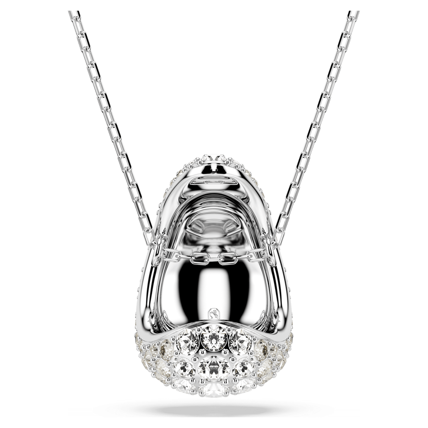 swarovski sublima pendant  round cut  white  rhodium plated