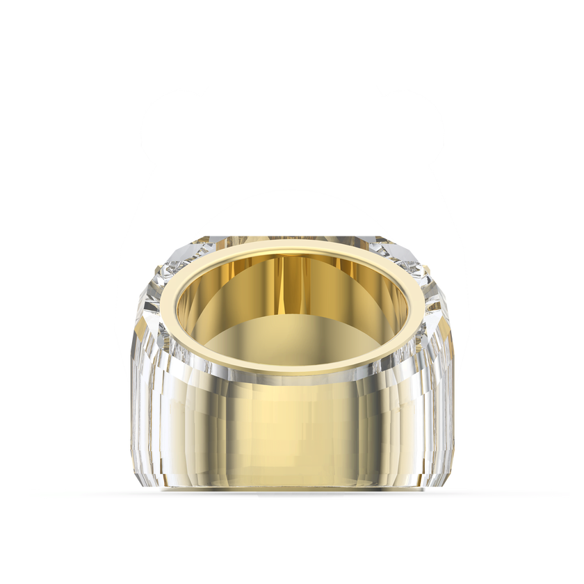 swarovski chroma cocktail ring  pink  gold tone plated
