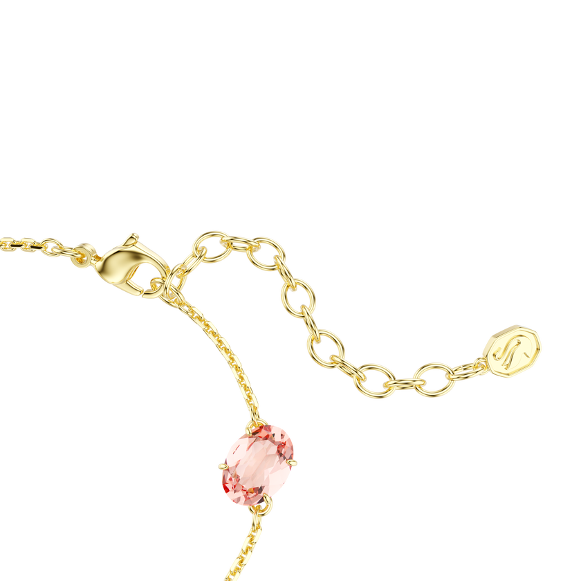 swarovski gema bracelet  mixed cuts  dangling crystals  multicolored  gold tone plated