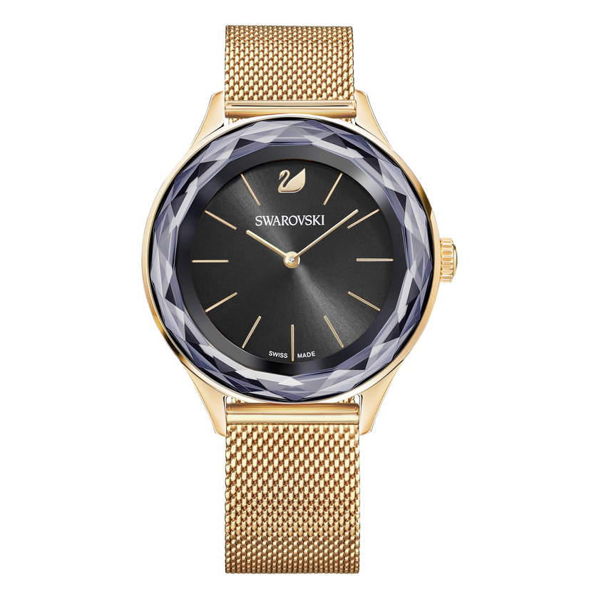 Octea Nova Watch, Milanese Bracelet, Black, Rose Gold Tone