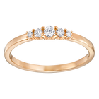 Frisson Ring, White, Rose gold tone plated