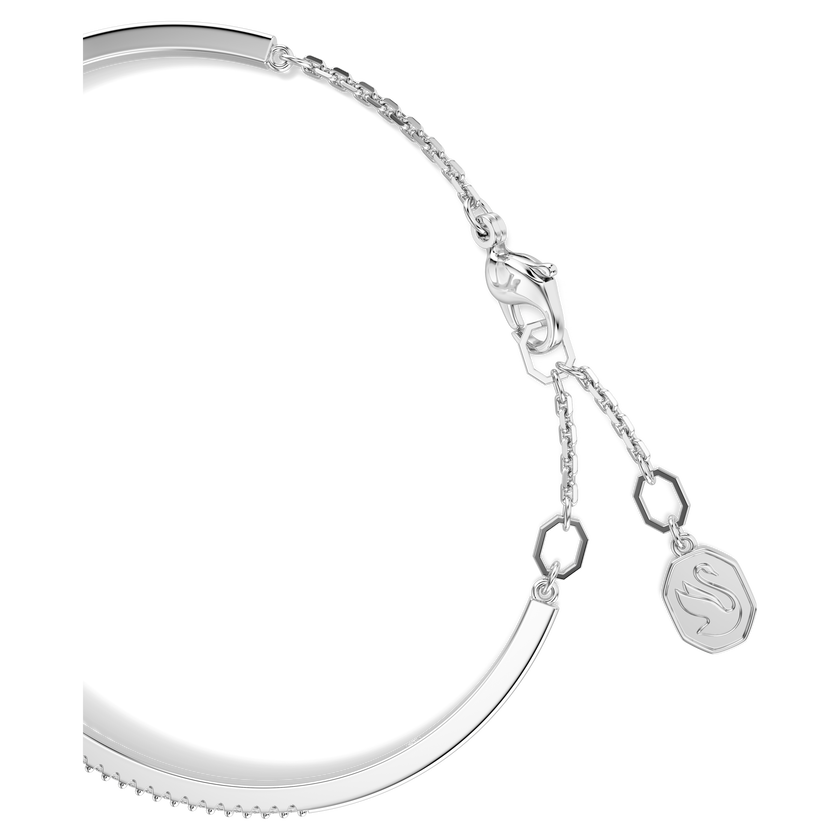 swarovski mesmera bangle  mixed cuts  white  rhodium plated