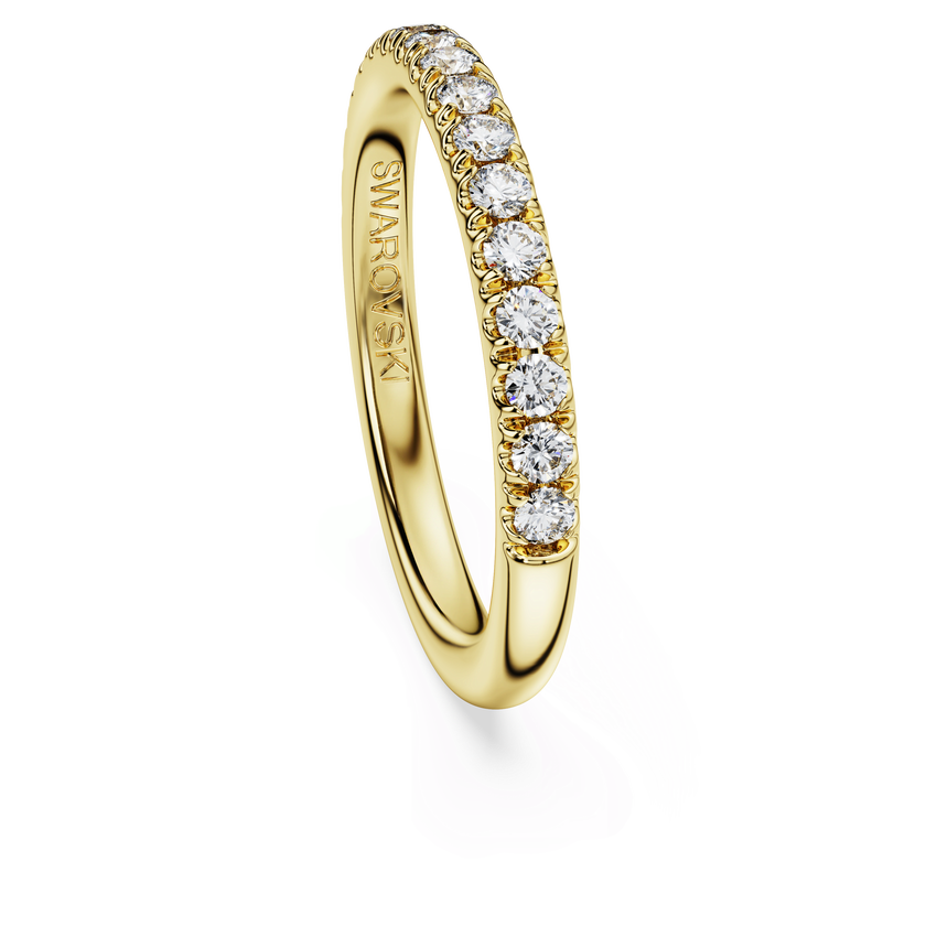swarovski eternity band ring  lab grown diamonds 0 4 ct tw  round shape  18k yellow gold