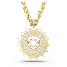 swarovski rota pendant mixed round cuts white gold tone plated