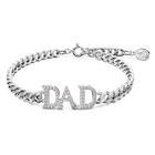 swarovski mother s day dad bracelet white rhodium plated