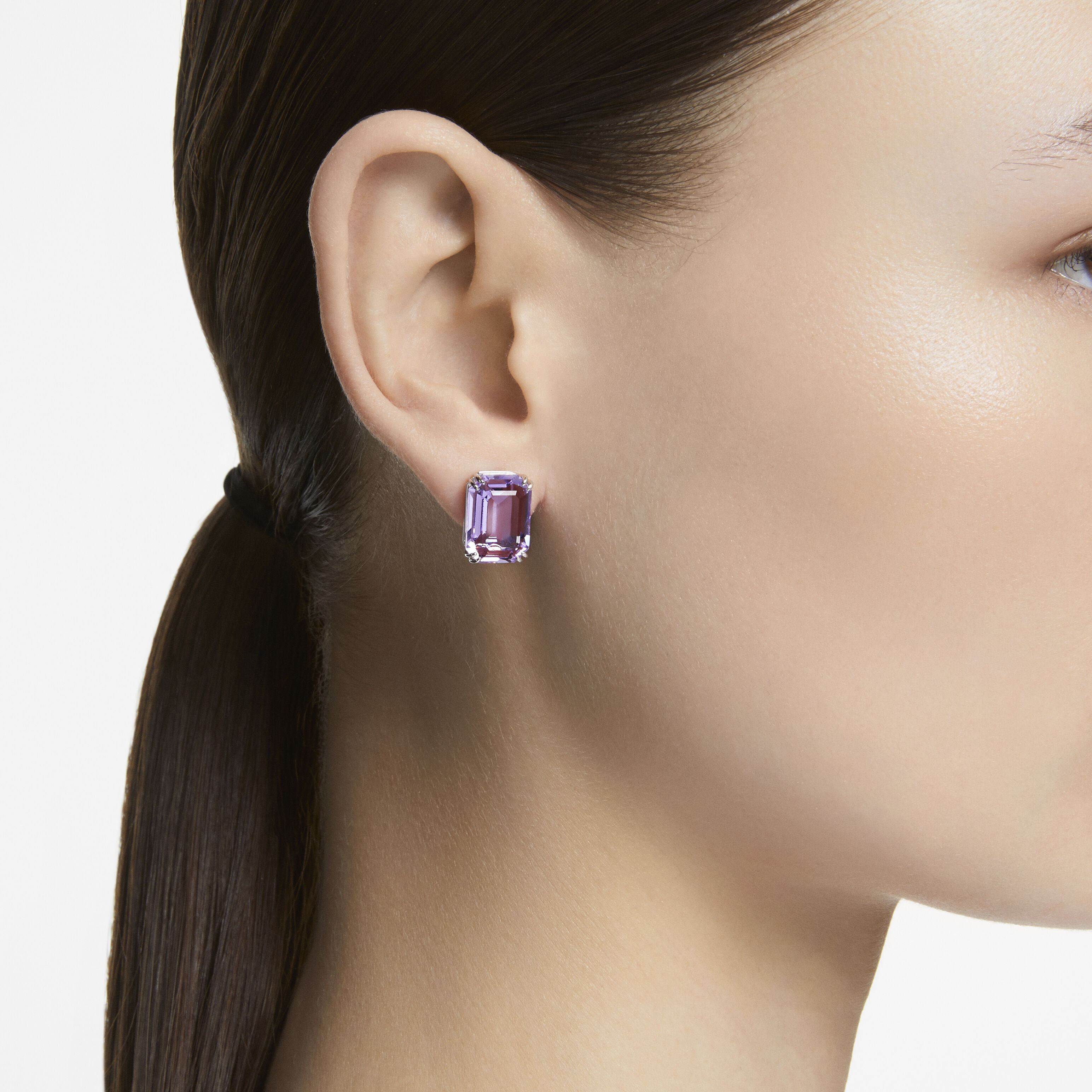 Purple swarovski crystal earrings store