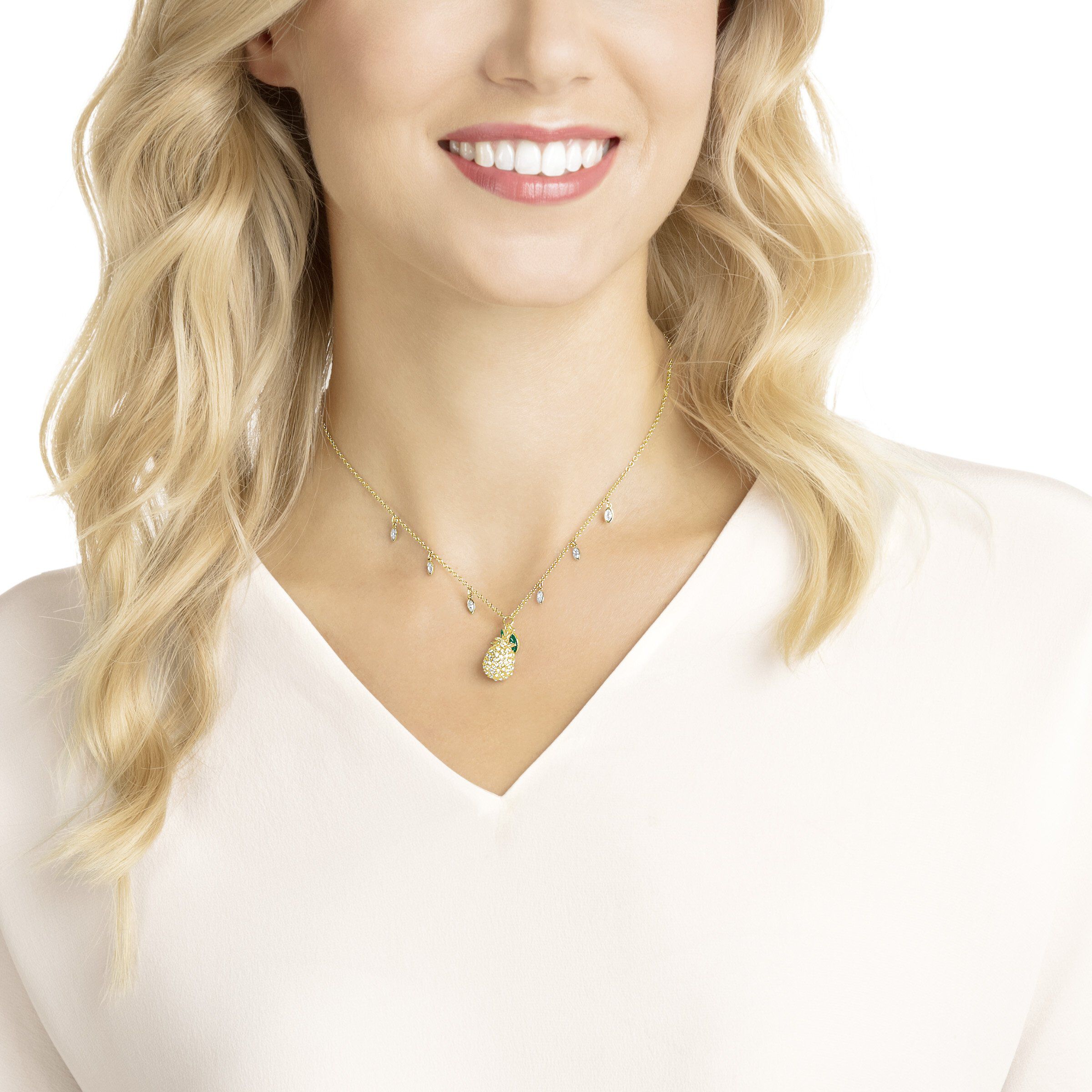 Swarovski lime top necklace