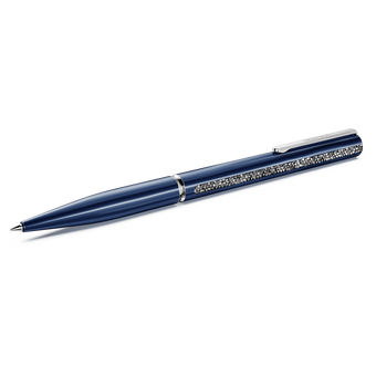 swarovski crystal shimmer glide ballpoint pen blue blue lacquered chrome plated