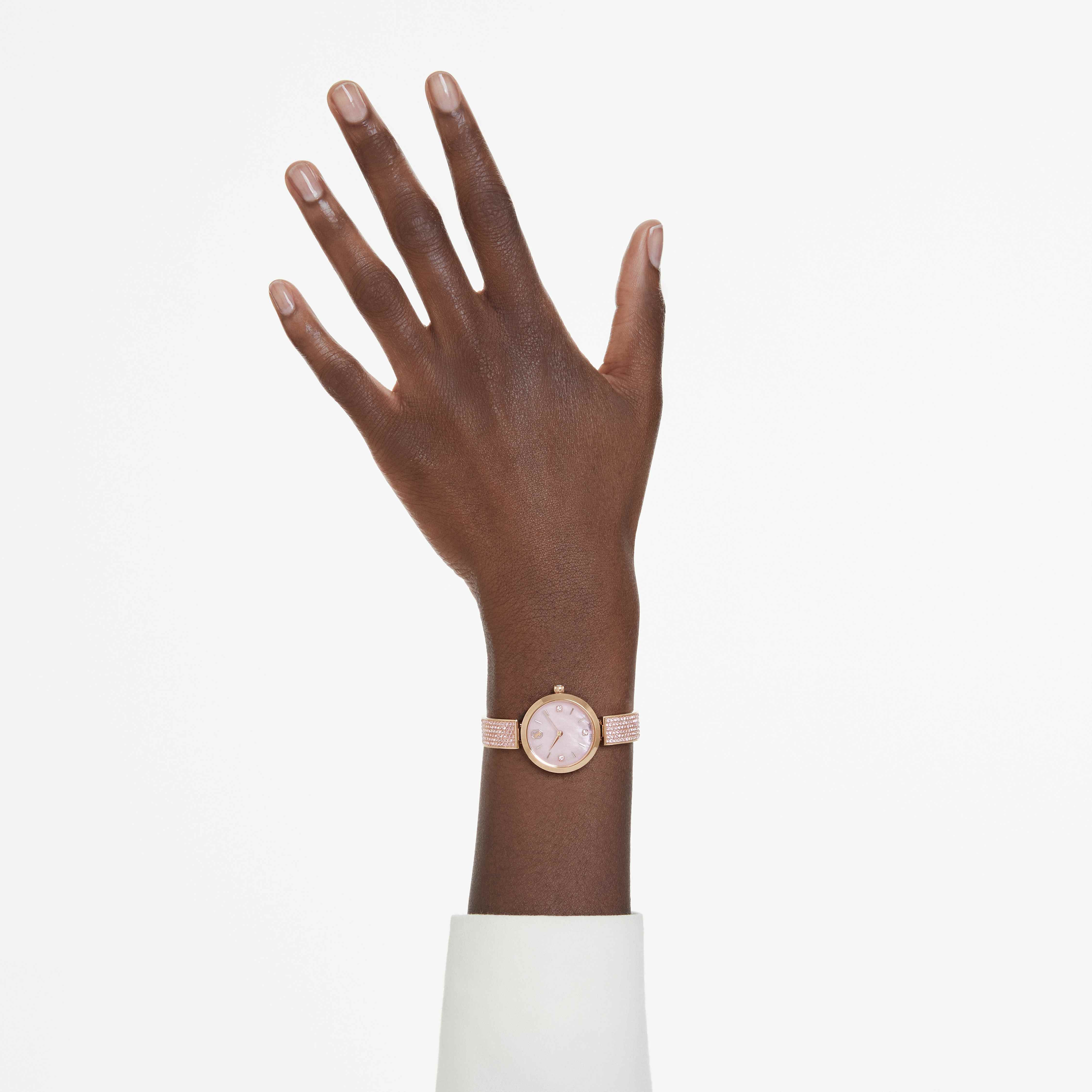 Epoch crystal women's watch rose gold clearance