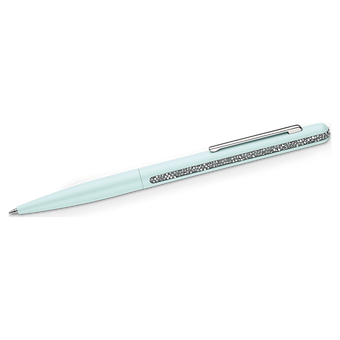 swarovski shimmer ballpoint pen  green  green lacquered  chrome plated