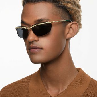 swarovski sunglasses  rectangular shape  sk7001el  black