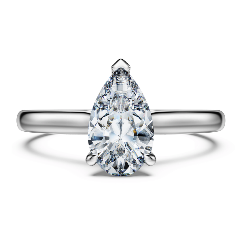 swarovski eternity solitaire ring  lab grown diamonds 1 ct tw  pear shape  18k white gold