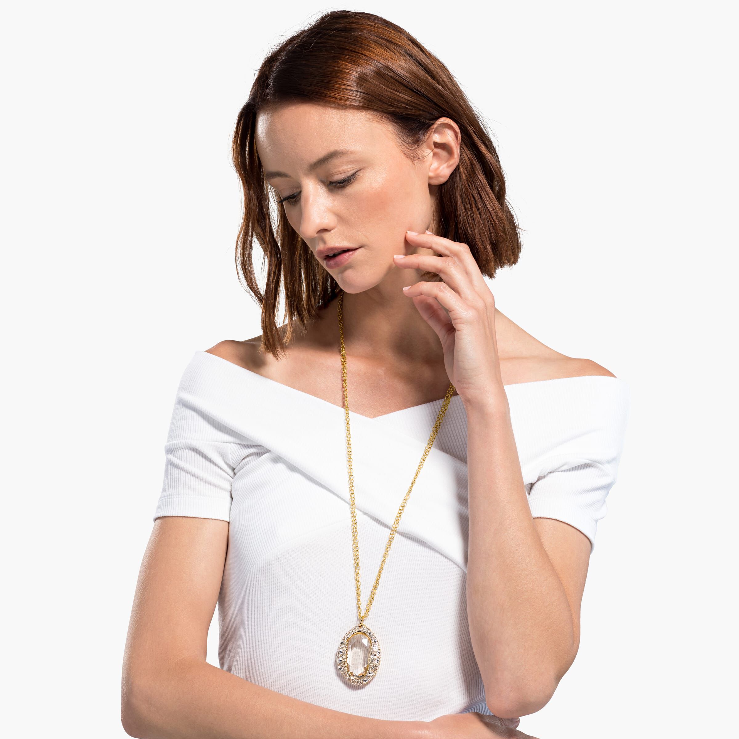 Buy Swarovski Shell Pendant White Gold tone plated