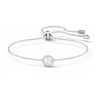 Angelic bracelet, Round cut, White, Rhodium plated