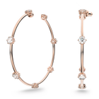 swarovski constella hoop earrings white rose gold tone plated