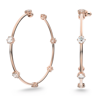 swarovski constella hoop earrings white rose gold tone plated