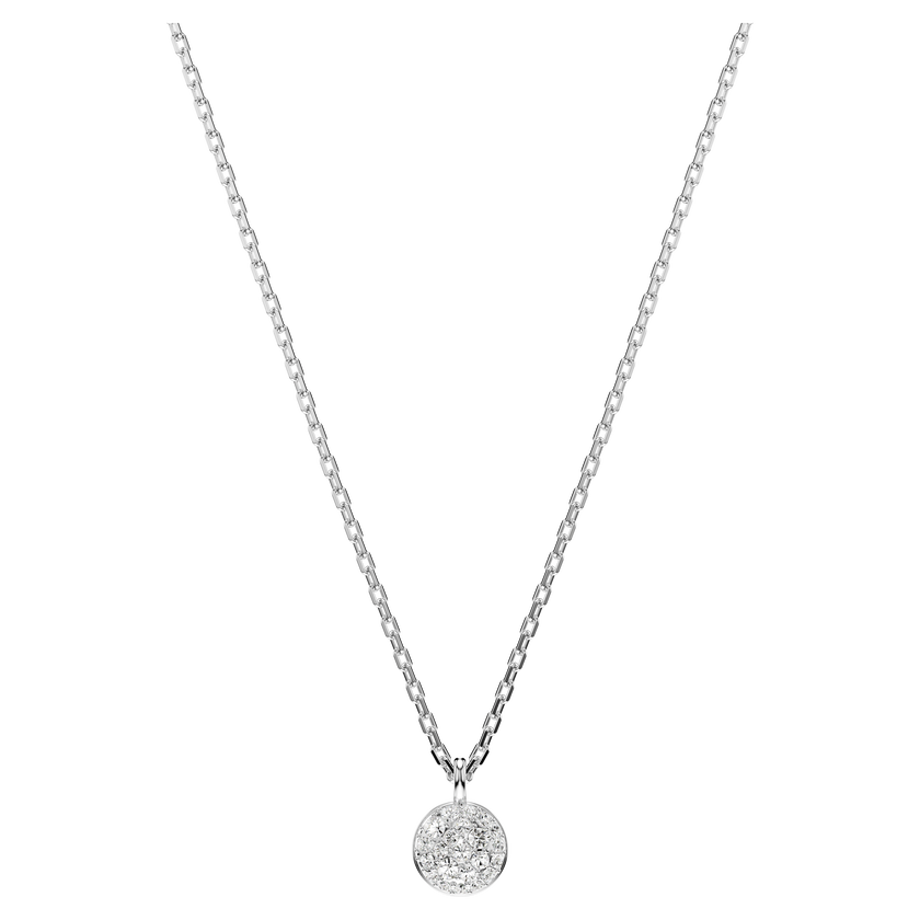 swarovski sublima layered pendant  white  rhodium plated