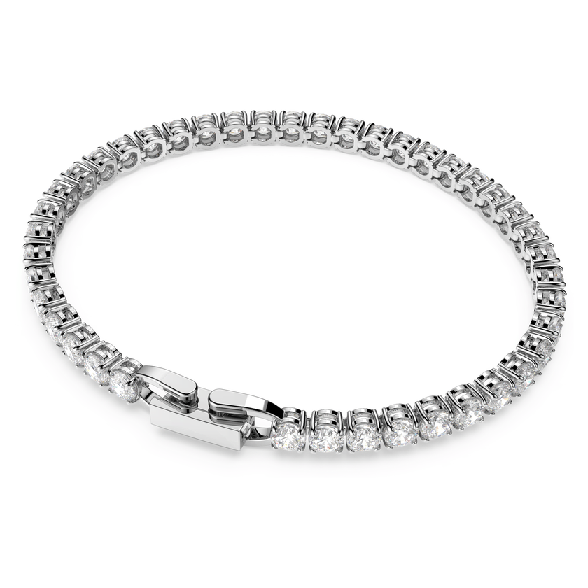 swarovski tennis deluxe bracelet  white  rhodium plated