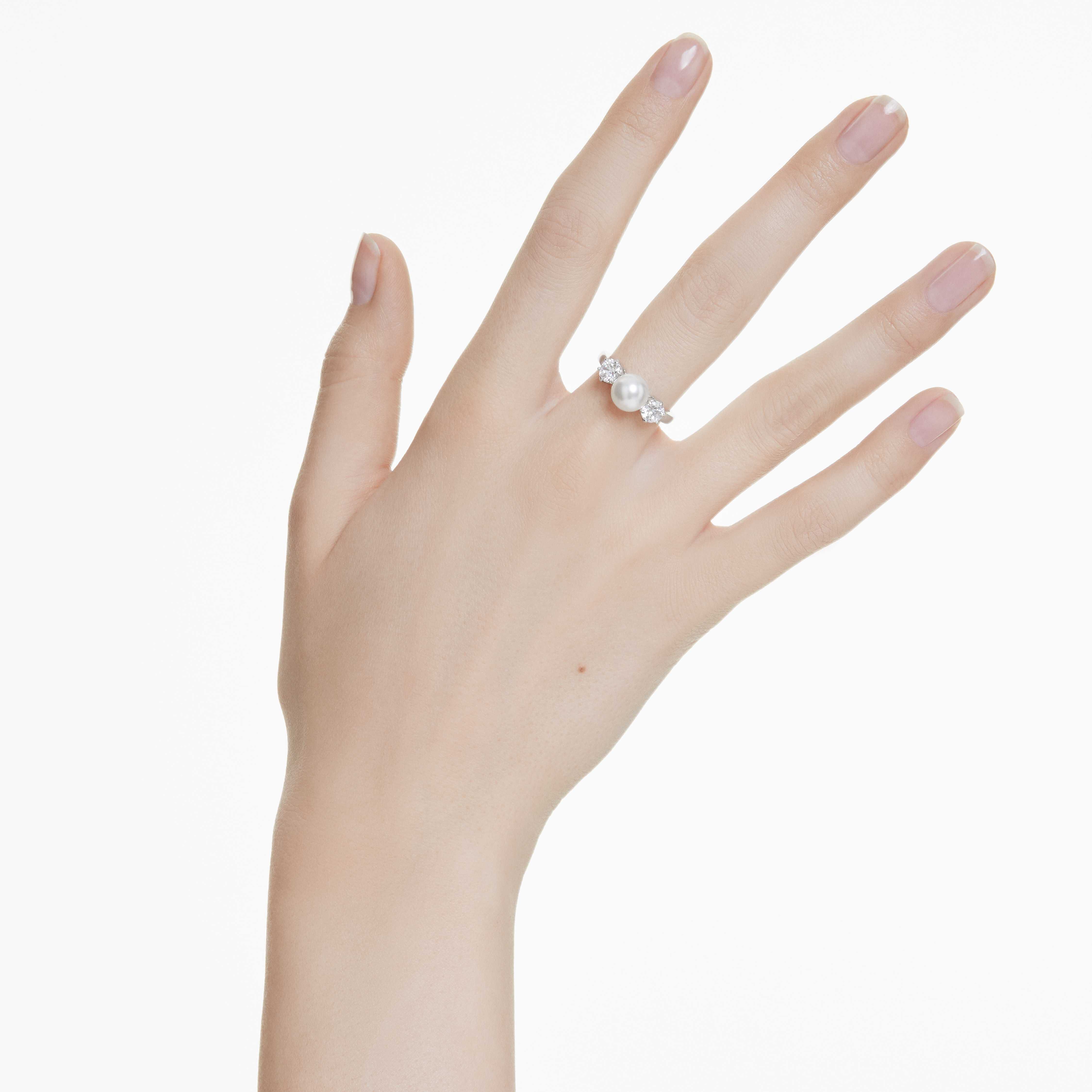 指輪・リング SWAROVSKI Matrix rhodium crystal pearl ring58 5689628 Buy Swarovski Matrix ring, Crystal pearl, Round cut, White