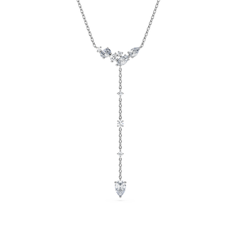 swarovski galaxy y necklace  lab grown diamonds  0 7 ct tw  mixed shapes  sterling silver