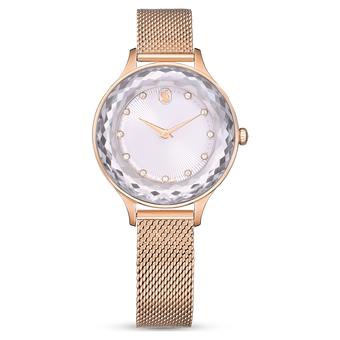 swarovski octea nova watch  swiss made  metal bracelet  rose gold tone  rose gold tone finish