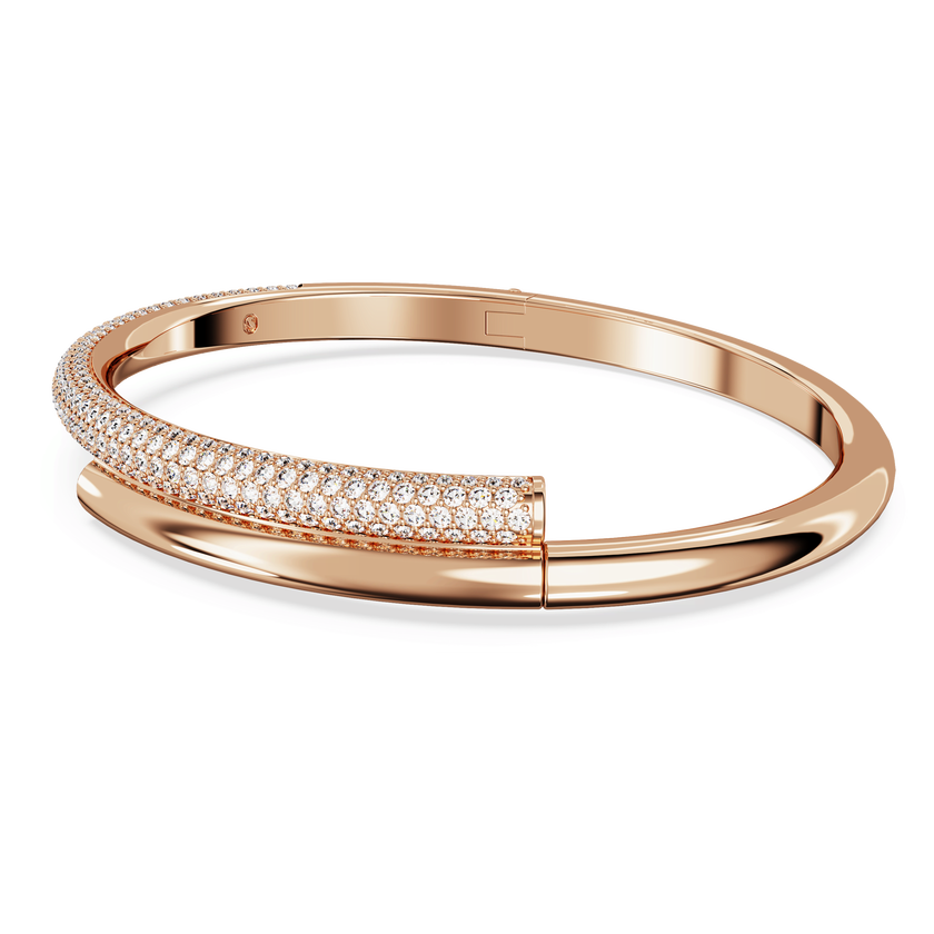 swarovski dextera bangle  magnetic closure  white  rose gold tone plated