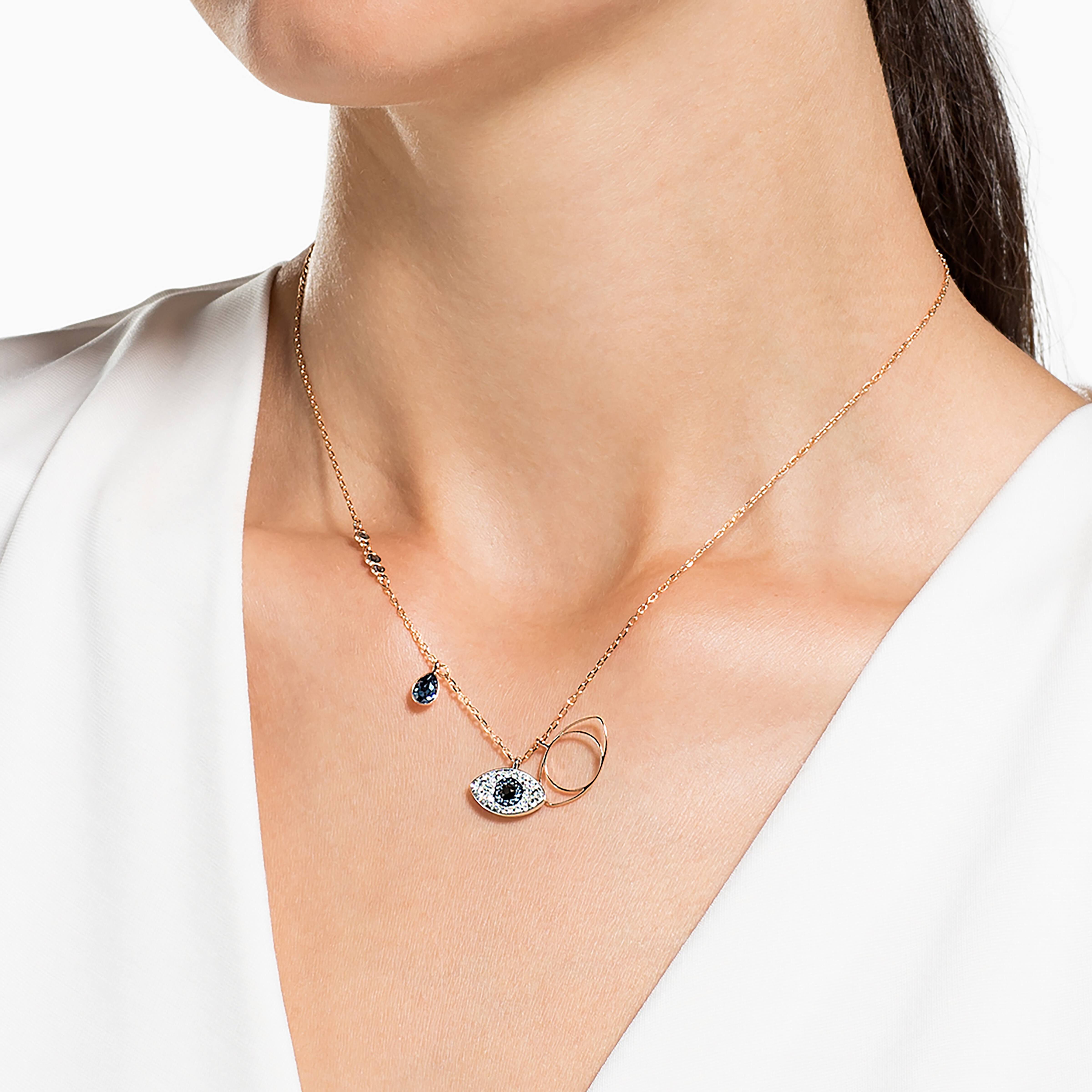 Blue locket necklace on sale