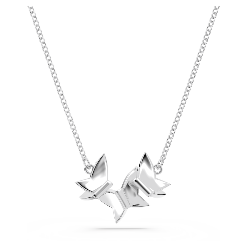 swarovski lilia necklace  butterfly  white  rhodium plated