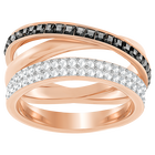 Hero Ring, Gray, Rose-gold tone plated
