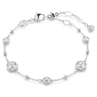 swarovski imber bracelet round cut white rhodium plated