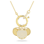 Ginger Charm Necklace, White, Gold-tone plated