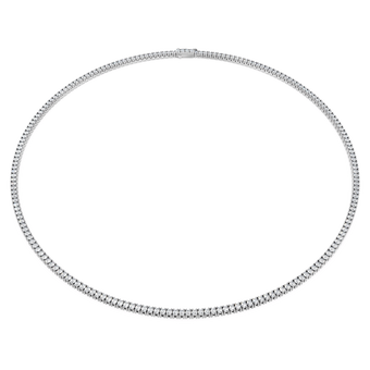 swarovski eternity tennis necklace  laboratory grown diamonds 7 ct tw  18k white gold