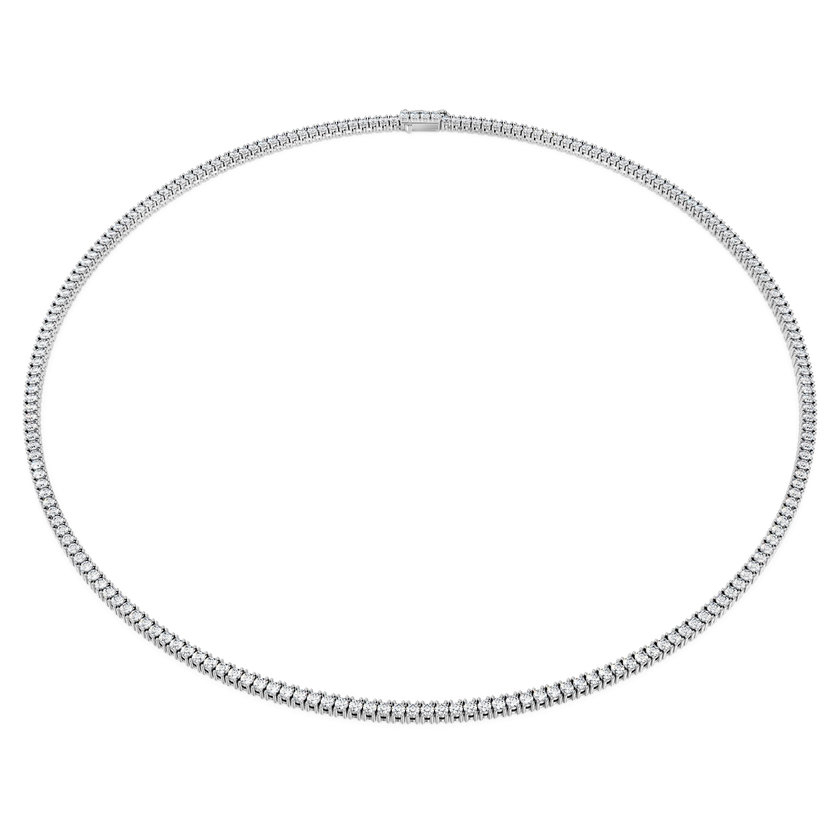 swarovski eternity tennis necklace  laboratory grown diamonds 7 ct tw  18k white gold
