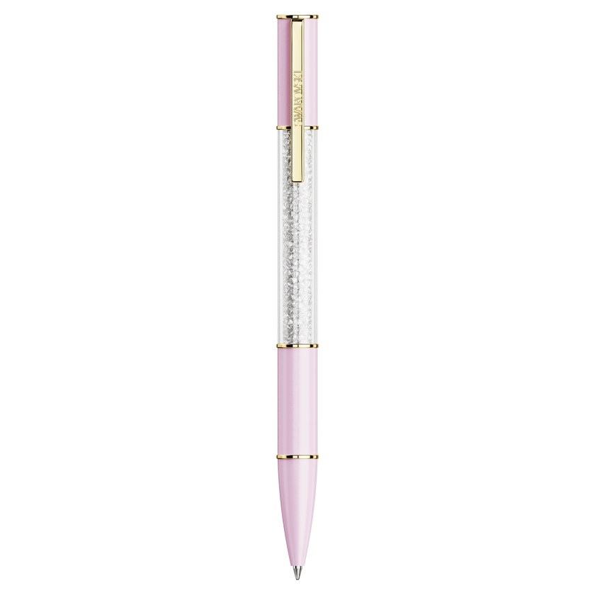 swarovski crystalline lustre ballpoint pen  pink  gold tone plated