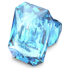 swarovski lucent cocktail ring oversized crystal blue