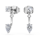 swarovski galaxy earring jackets  lab grown diamonds 0 82 ct tw  mixed shapes  sterling silver