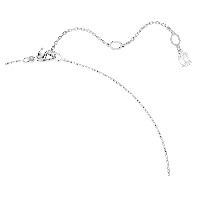 swarovski hyperbola pendant  mixed cuts  white  rhodium plated
