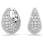 swarovski sublima earrings large white rhodium plated