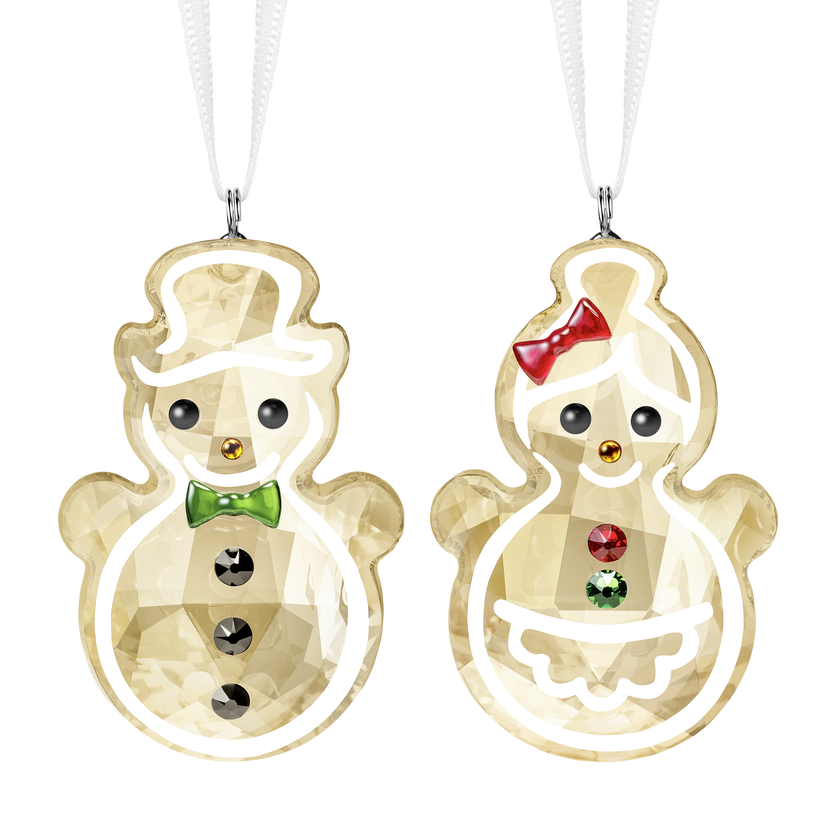 Gingerbread Snowman Couple Ornament