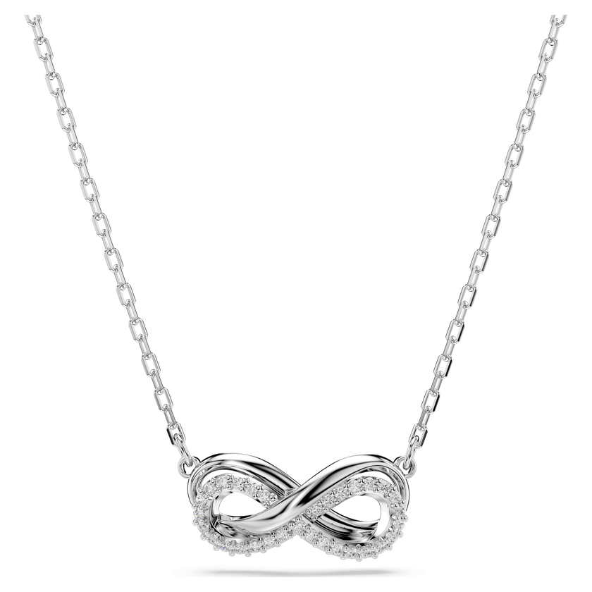 swarovski hyperbola pendant  pav   infinity  white  rhodium plated