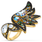 Shimmering Ring, Dark multi-colored, Mixed metal finish