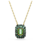 swarovski sublima pendant  octagon cut  green  18k gold finish