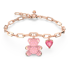 Teddy bracelet, Pink, Rose gold-tone plated