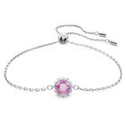 Stilla bracelet, Round cut, Purple, Rhodium plated